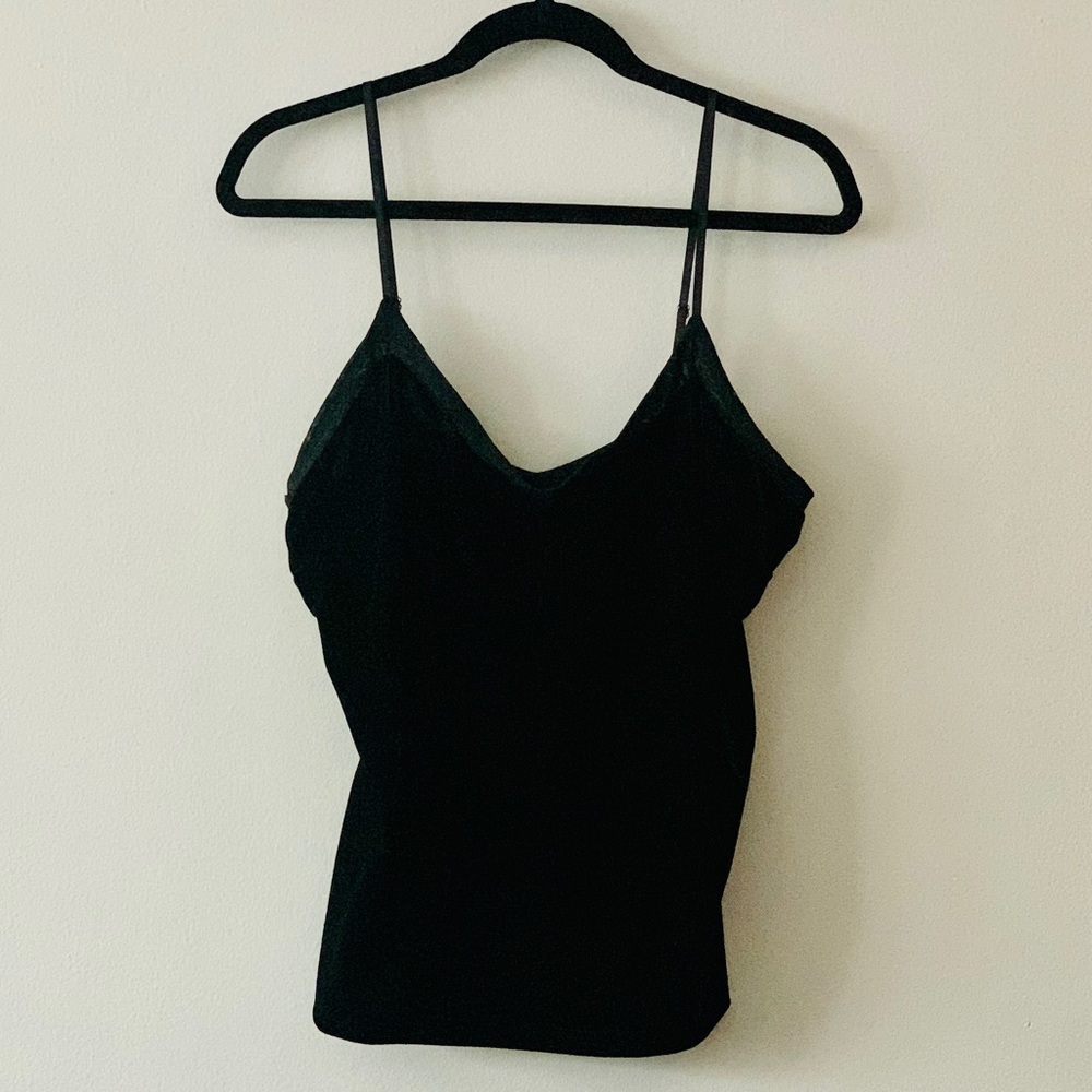 Volcom Velour Black V-neck Tank Top